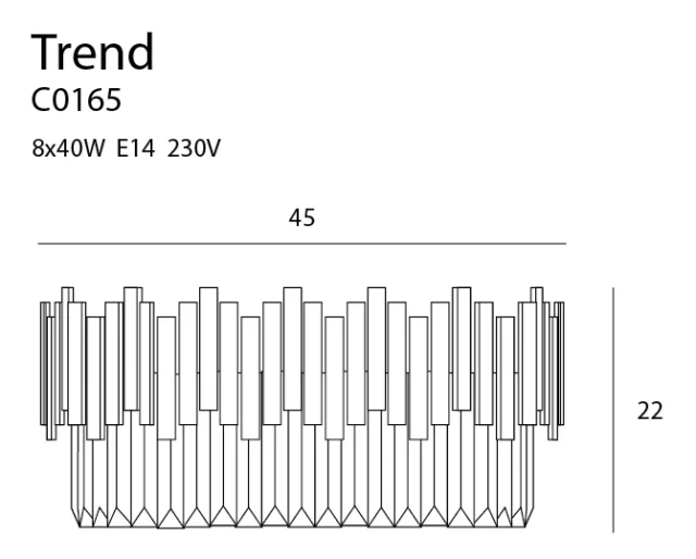 Plafonniers → Maxlight C0165 Trend 45cm