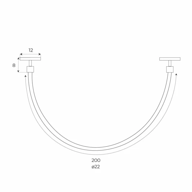Bėgelių Sistemos → Magnetinės → Šviestuvai → Maxlight M0022Z Magnetic Lankstus vamzdelis 2m Zigbee