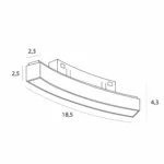 Systemy Szynowe → Magnetyczne → Oprawy → Maxlight M0038N Magnetic Linia łukowa On/Off