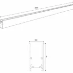 Bėgelių Sistemos → Magnetinės → Bėgeliai → Maxlight MT0002 Magnetic Aukšto profilio paviršinis bėgelis 2m