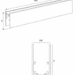 Bėgelių Sistemos → Magnetinės → Bėgeliai → Maxlight MT0018 Magnetic Aukšto profilio paviršinis bėgelis 1m