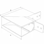 Bėgelių Sistemos → Magnetinės → Priedai → Maxlight MT0021 Magnetic Mechaninis poslinkio kampas aukšto profilio paviršiniam bėgeliui MT0018/MT0019