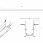 Bėgelių Sistemos → Magnetinės → Bėgeliai → Maxlight MT0024 Magnetic Įleidžiamas bėgelis 2m