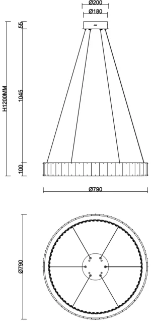 Lampy wiszące → Maxlight P0696 Savoy 40W